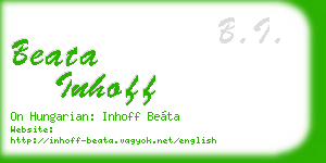 beata inhoff business card